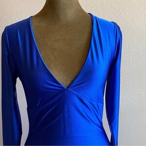 Naked Wardrobe Long Sleeve V-Neck Bodysuit - Size Small